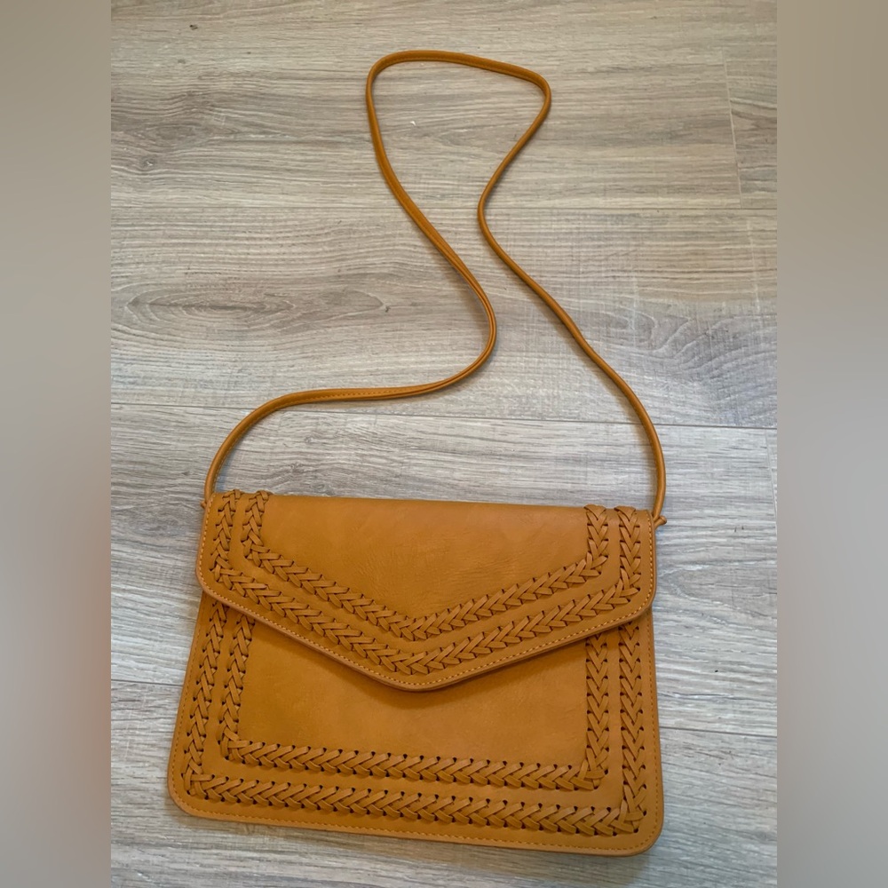 Artisan Leather Clutch Crossbody Purse with strap - Picture 2 of 12
